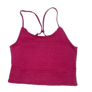 NWT Free People Size Small Smocked Right on Time Camisole Festival Fuchsia